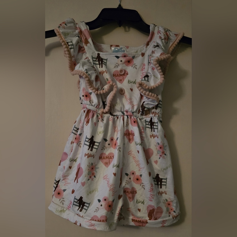 SHEA BABY Romper w/ flower print Size 5T NWOT